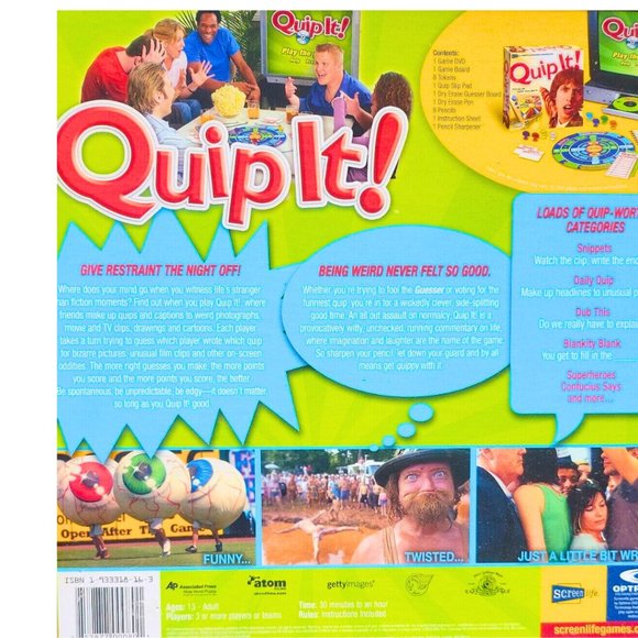 Quip It! DVD Game Original Package Creative Board Game FACTORY SEALED - Picture 3 of 3
